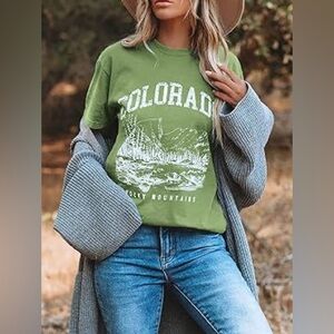 Green Colorado Rocky Mountains T-Shirt